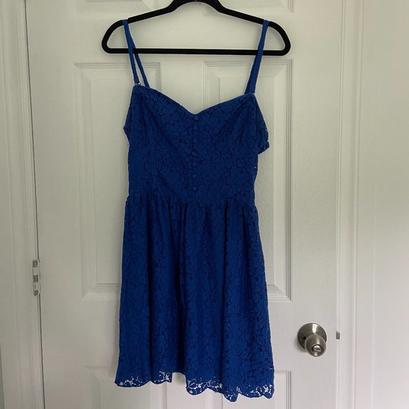 Aritzia Talula Blue Lace Dress (Size 10) - Picture 3 of 5